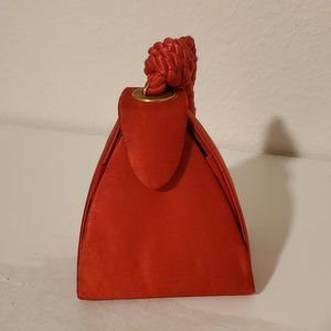 Dainty red clutch / wristlet